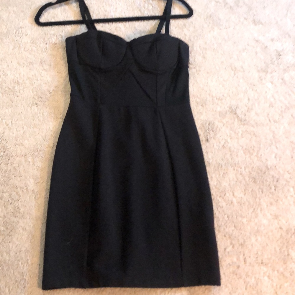 NWT black H & M bodycon dress with underwire cups and mesh cut out